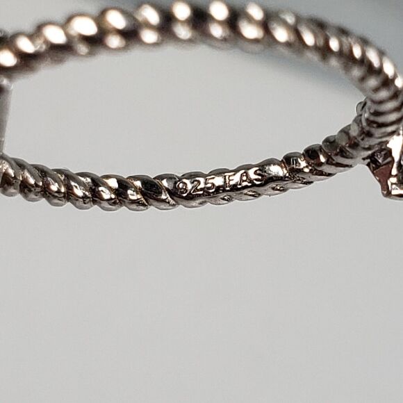 Amethyst Teardrop Faceted Sterling Silver 925 Signed FAS Ring Size 7 - Picture 11 of 16